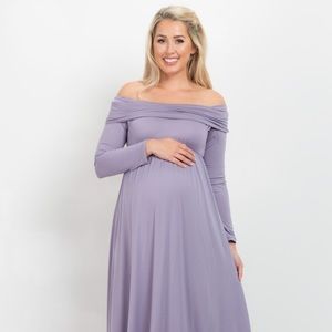 Pinkblush Foldover Off Shoulder Maternity Maxi